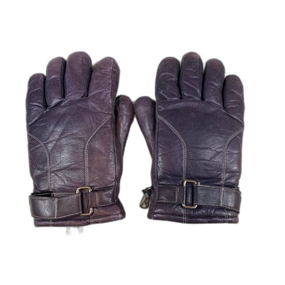 🔥VINTAGE Leather DOWN FILLED Gloves! Mens L WARM and Rugged! Gift idea - Picture 1 of 9